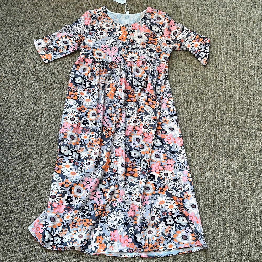 NWT Pullover Floral Maxi 3/4 longsleeve XL Anthropologie made with love